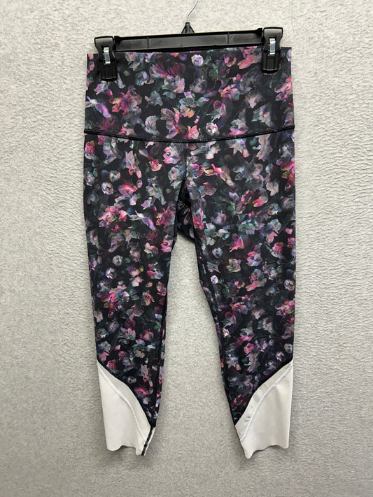 Lululemon Wunder Under Crop High-Rise Roll Down Scallop Luxtreme 23" Size 8 Activate Floral Multi