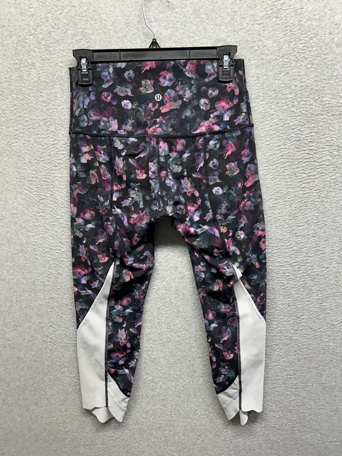 Lululemon Wunder Under Crop High-Rise Roll Down Scallop Luxtreme 23" Size 8 Activate Floral Multi