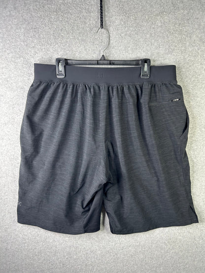 Lululemon T.H.E. Short Linerless 11" Size 2XL Heather Allover Deep Coal Black