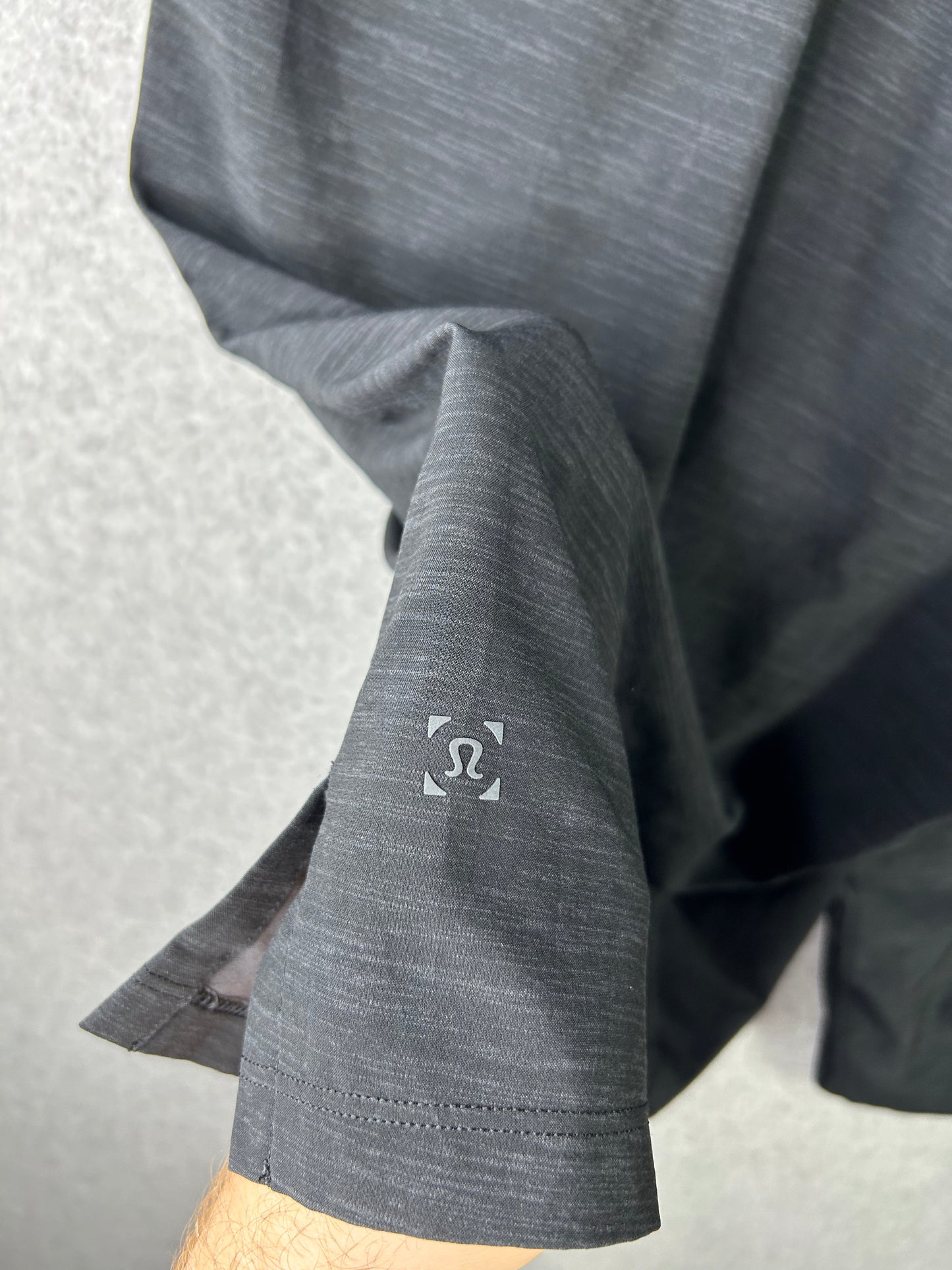 Lululemon T.H.E. Short Linerless 11" Size 2XL Heather Allover Deep Coal Black