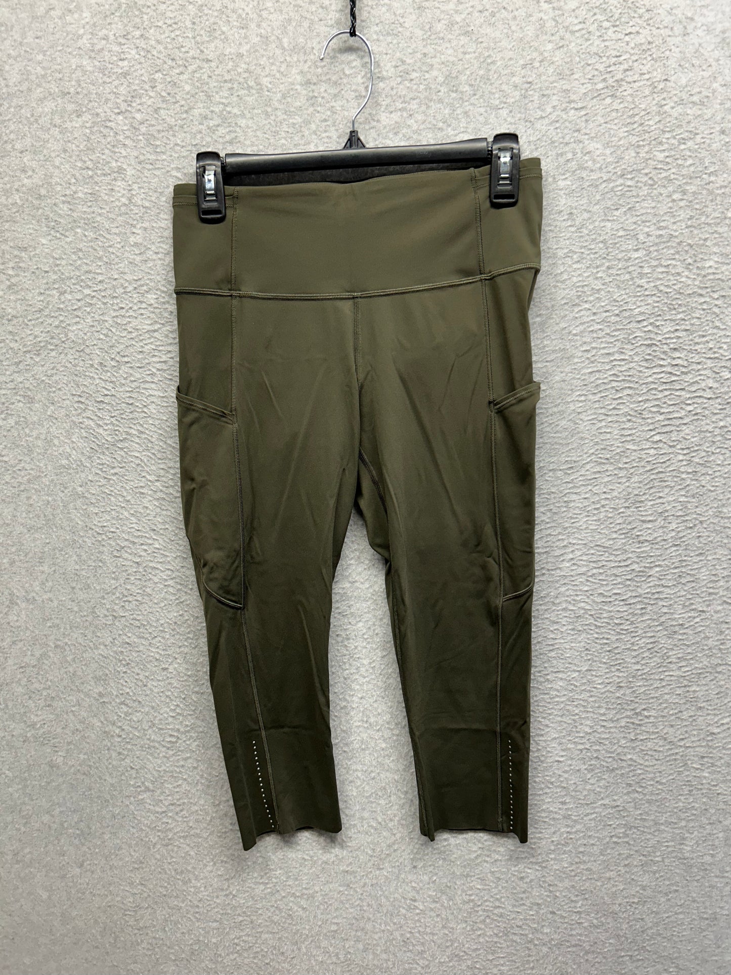 Lululemon Fast & Free Crop II Nulux 19" Size 8 Dark Olive