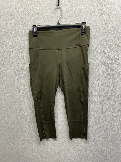 Lululemon Fast & Free Crop II Nulux 19" Size 8 Dark Olive