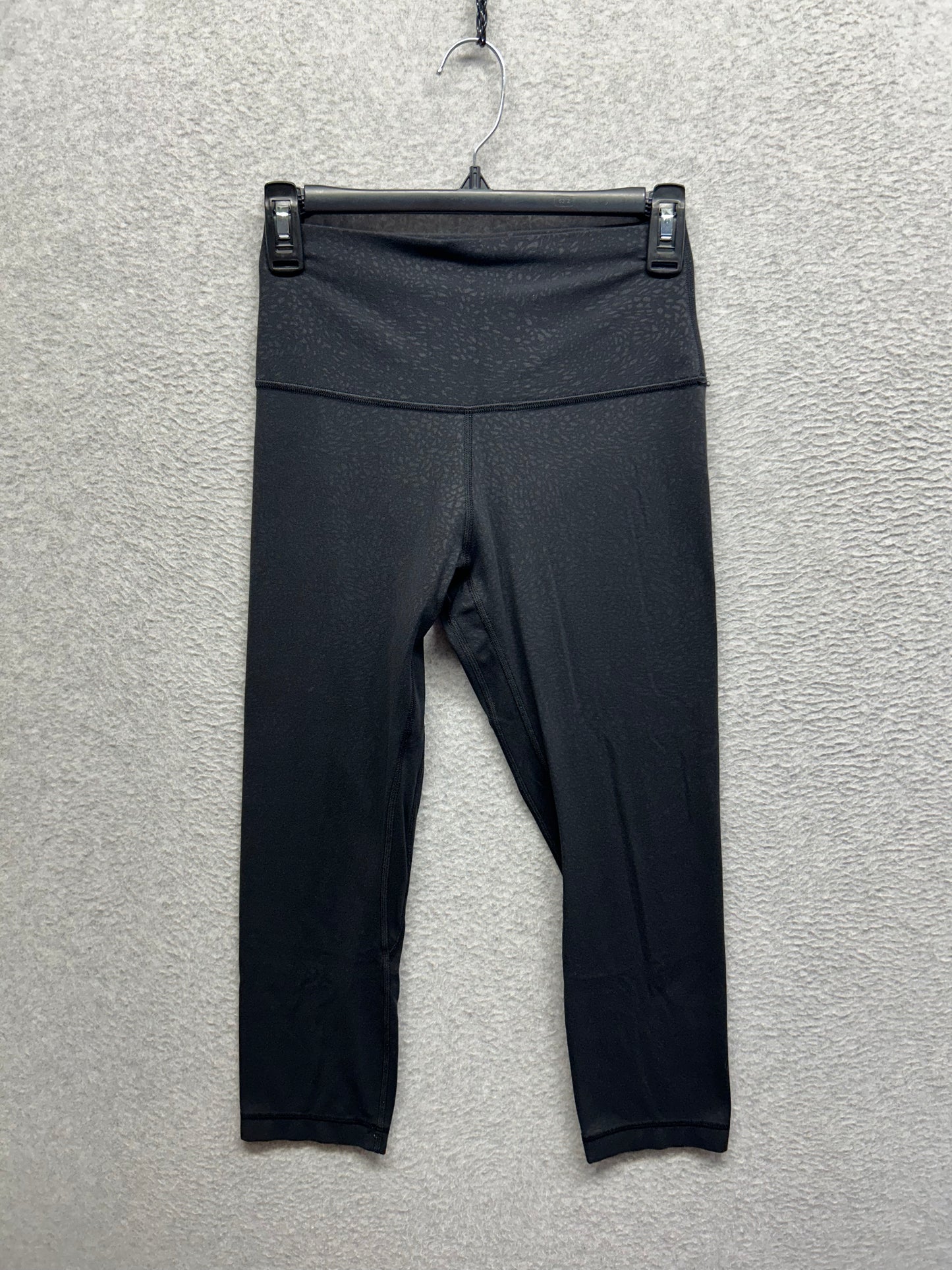 Lululemon Align Crop 21" Size 6 Formulate Emboss Black