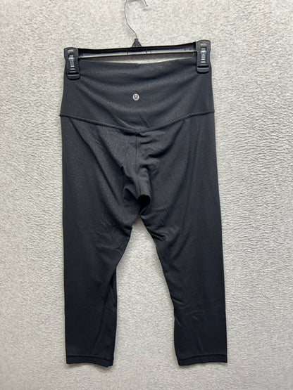 Lululemon Align Crop 21" Size 6 Formulate Emboss Black