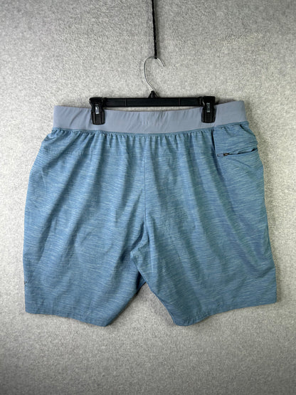 Lululemon T.H.E. Short 9" Liner Size 2XL Heather Allover Blue Cast Utility Blue