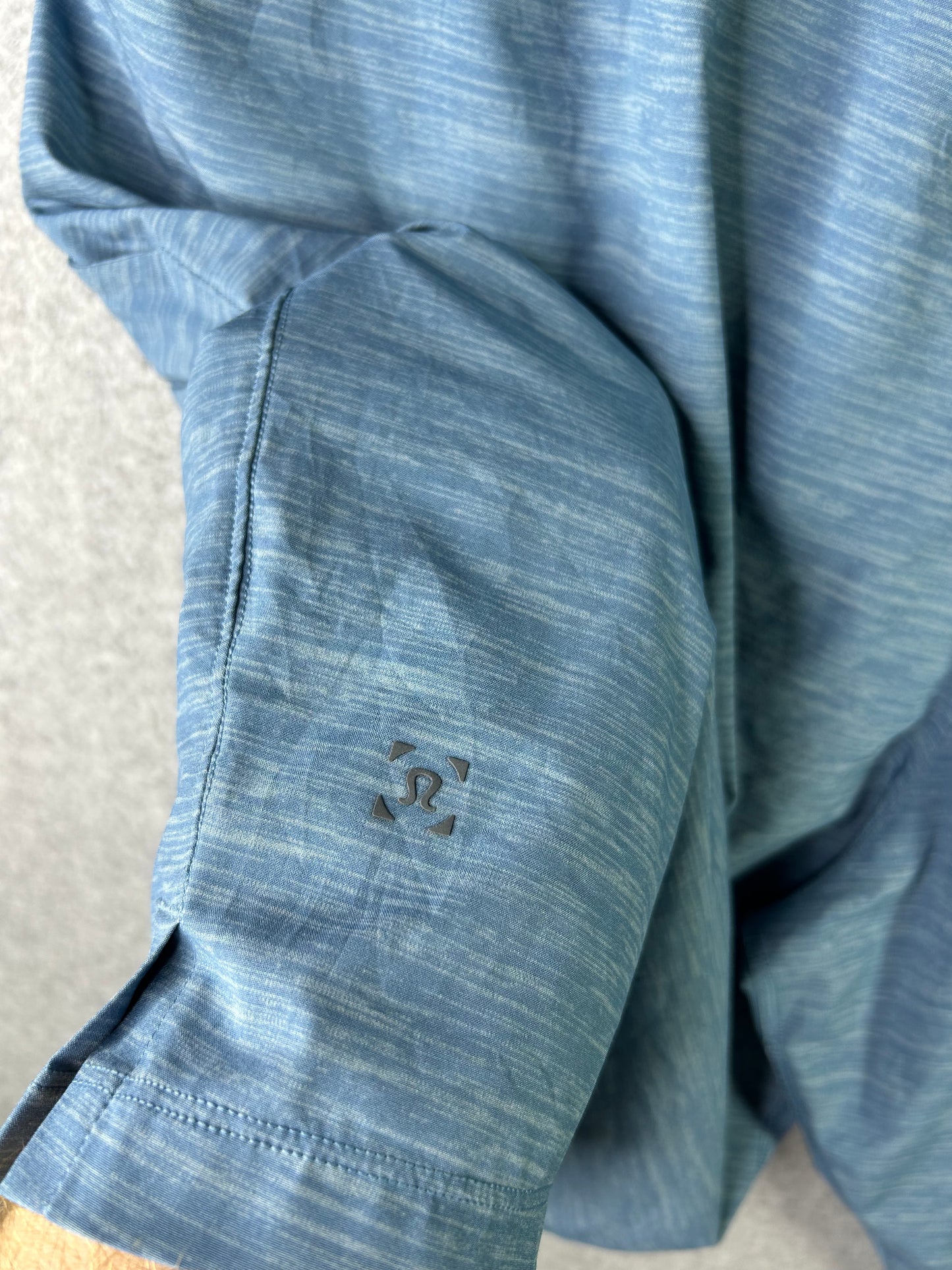 Lululemon T.H.E. Short 9" Liner Size 2XL Heather Allover Blue Cast Utility Blue