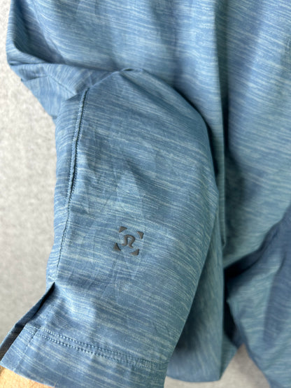 Lululemon T.H.E. Short 9" Liner Size 2XL Heather Allover Blue Cast Utility Blue