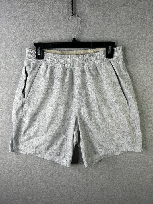 Lululemon Pace Breaker Linerless Short 7" Size M Infuse Texture Alpine White Multi
