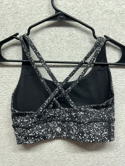 Lululemon Energy Reflective Long-Line Bra Size 6 Crinkle Dust Reflective Alpine White Multi