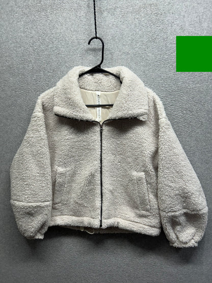 Lululemon Cinchable Fleece Zip-Up Size 6 Bone