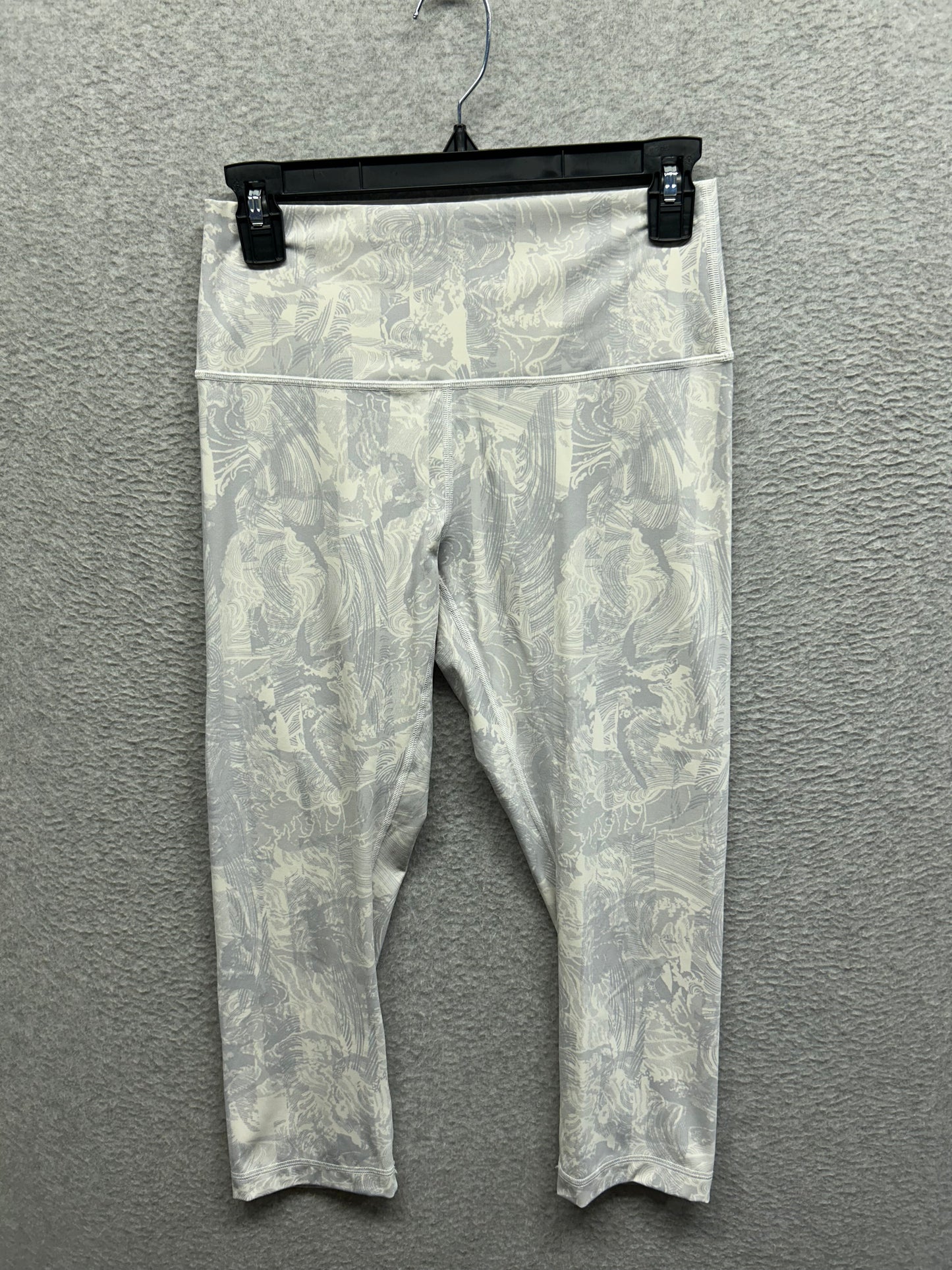 Lululemon Wunder Under Crop Hi-Rise 21" Size 8 Eternal Wave White