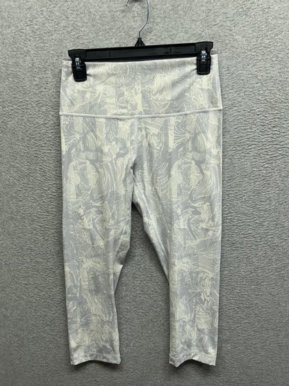 Lululemon Wunder Under Crop Hi-Rise 21" Size 8 Eternal Wave White