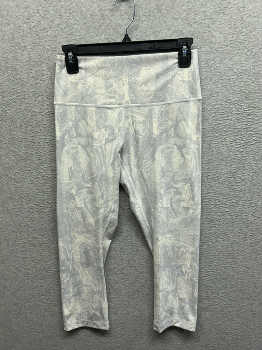 Lululemon Wunder Under Crop Hi-Rise 21" Size 8 Eternal Wave White