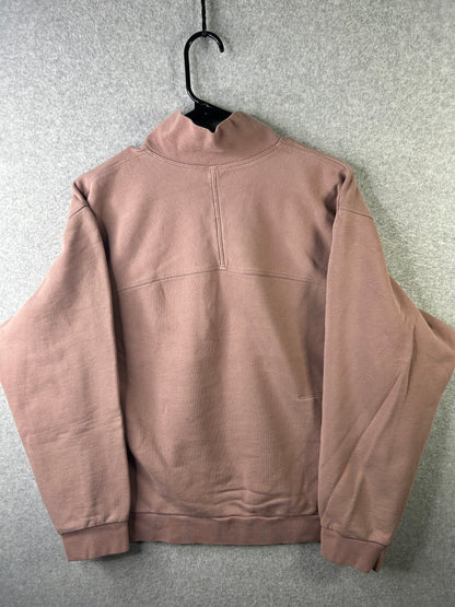 Lululemon French Terry Oversized Half Zip Mens Size Medium Twilight Rose (Square Dot)