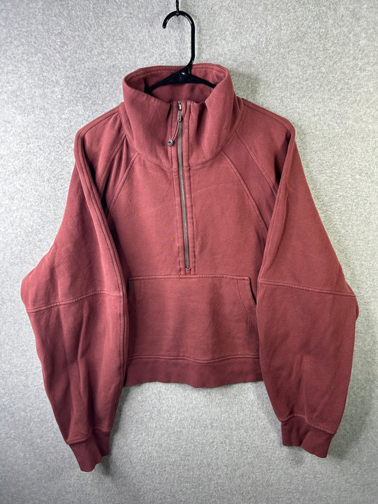 Lululemon Scuba Oversized Funnel Neck Half-Zip Size XL/XXL Smoky Red