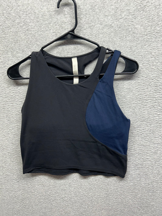 Lululemon Nulu Asymmetrical Yoga Tank Top Size 8 Black | True Navy