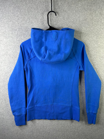 Lululemon Scuba Full-Zip Hoodie Size 4 Pipe Dream Blue (Square Dot)
