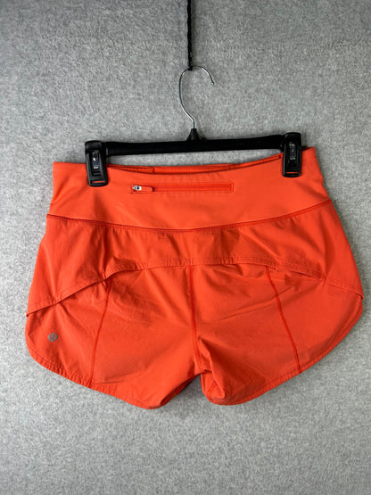 Lululemon Speed Up Short Long 4" Size 6 Hot Sunset