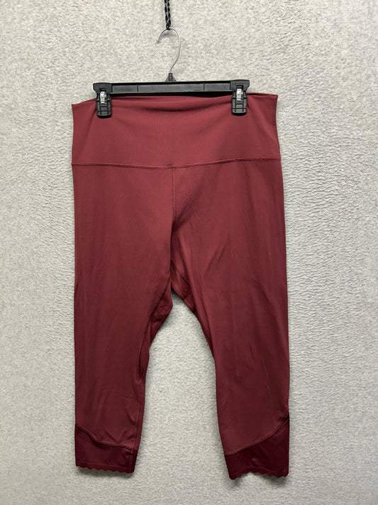 Lululemon Align Scalloped Hem High-Rise Crop 23" Size 14 Mulled Wine