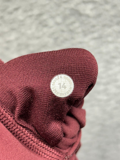 Lululemon Align Scalloped Hem High-Rise Crop 23" Size 14 Mulled Wine