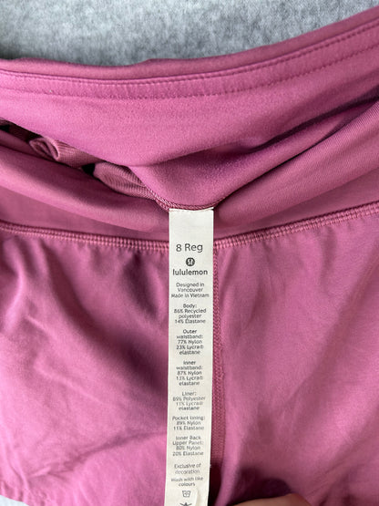 Lululemon Speed Up Short 2.5" Size 8 Moss Rose