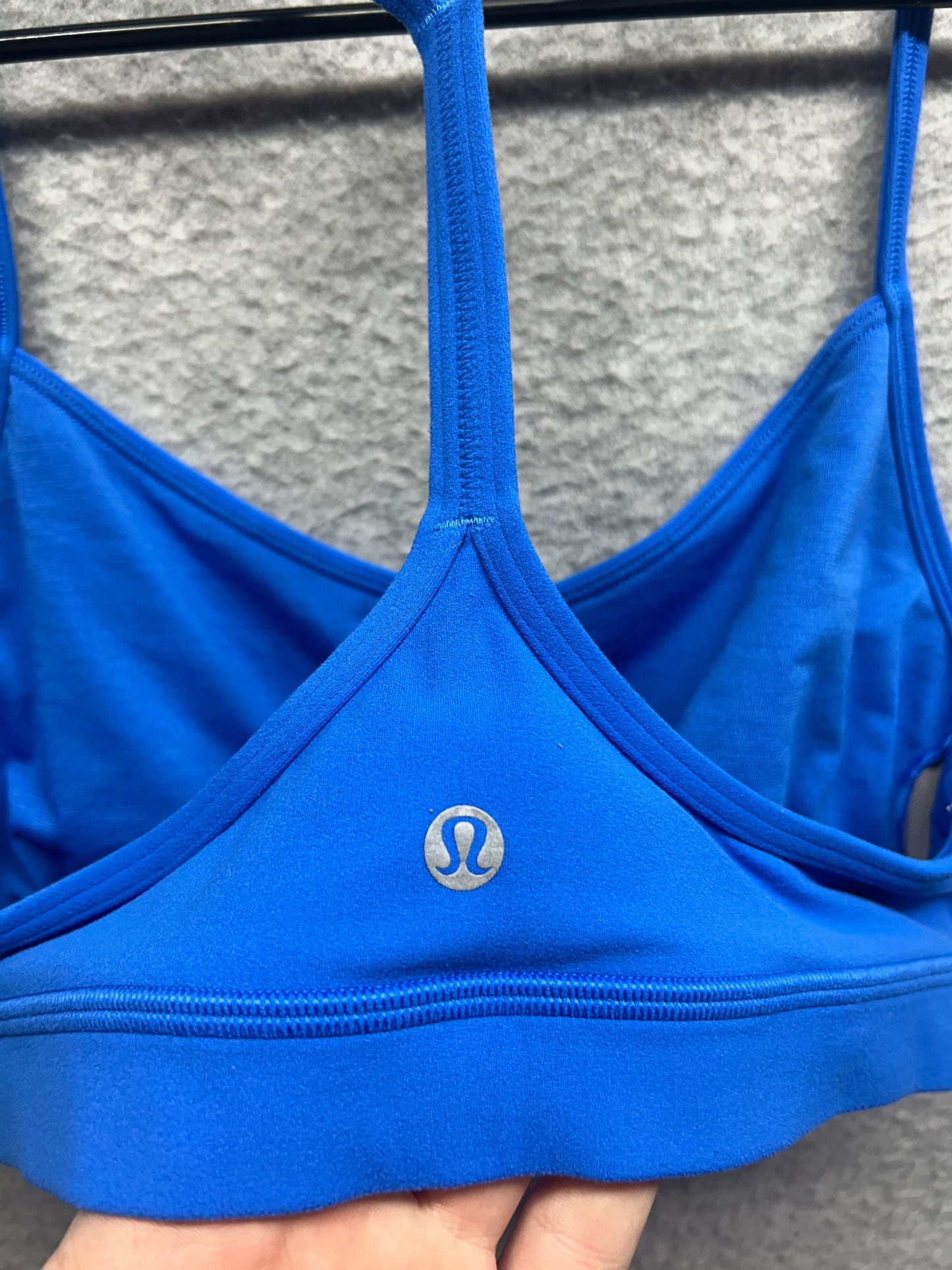 Lululemon Flow Y Bra Nulu Pipe Dream Size 10 (Square) Blue