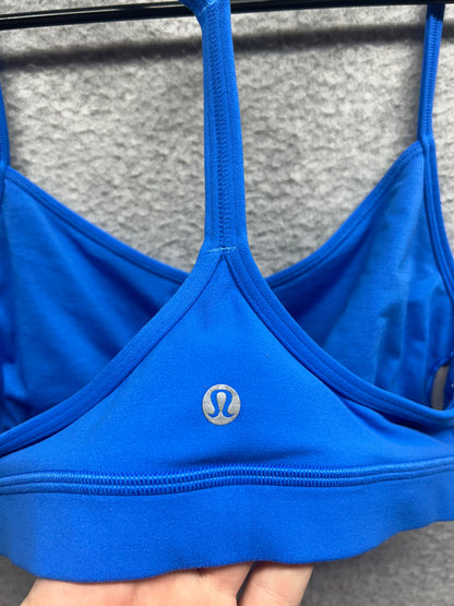 Lululemon Flow Y Bra Nulu Pipe Dream Size 10 (Square) Blue