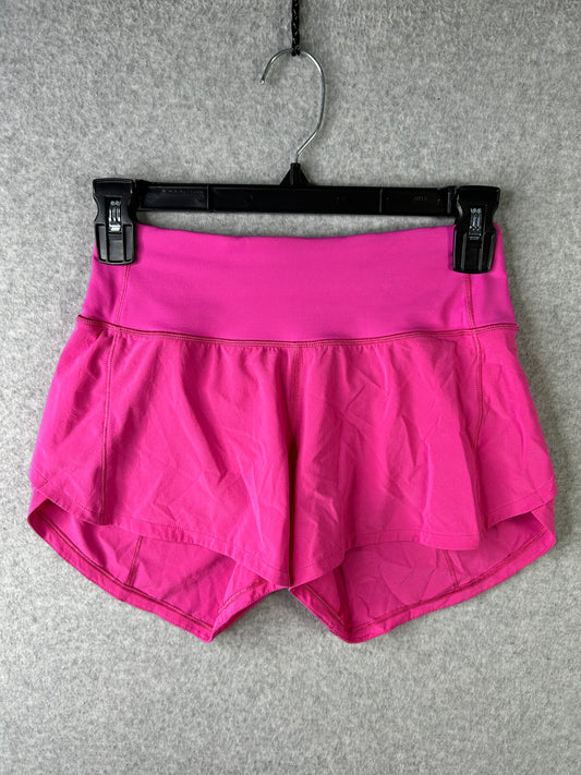 Lululemon Speed Up Mid-Rise Short 4" Size 0 Sonic Pink