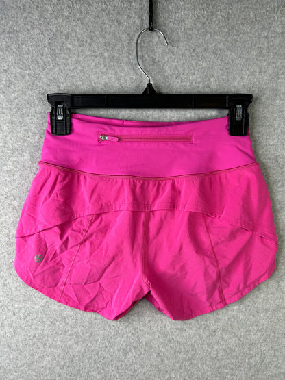 Lululemon Speed Up Mid-Rise Short 4" Size 0 Sonic Pink