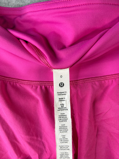 Lululemon Speed Up Mid-Rise Short 4" Size 0 Sonic Pink