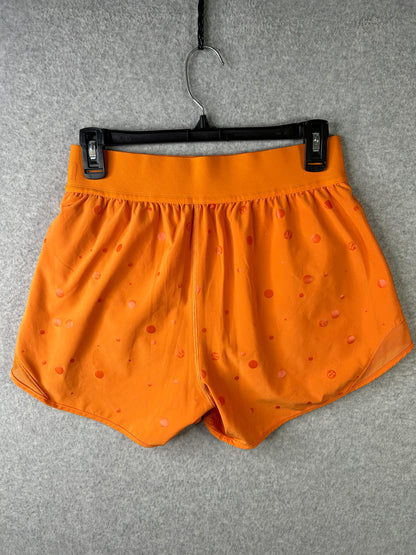 Lululemon Hotty Hot Short 4" Logo Size 6 Poco Logo Foil Amber Orange