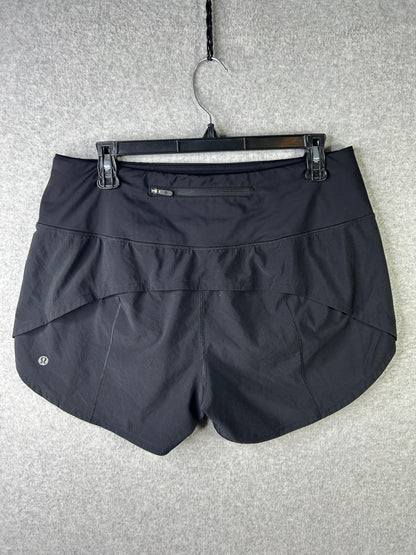 Lululemon Speed Up High-Rise Short 4" Size 10 Black (Square Dot)