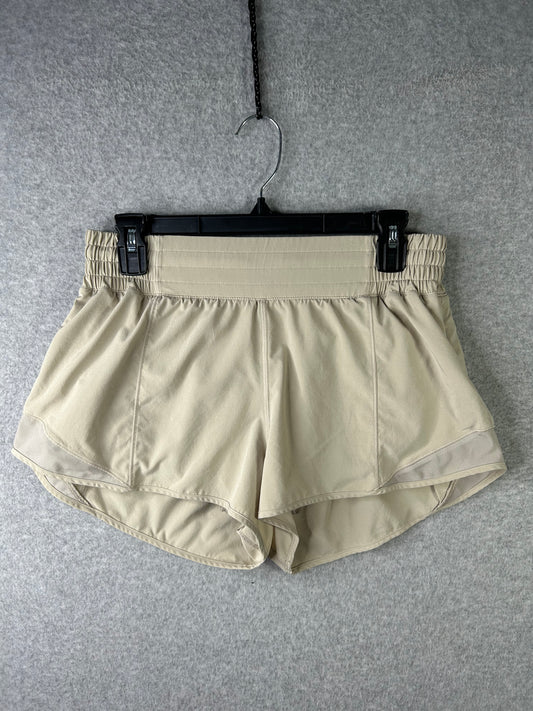 Lululemon Hotty Hot High-Rise Lined Short 2.5" Size 10 Sheer Oak (Square Dot)