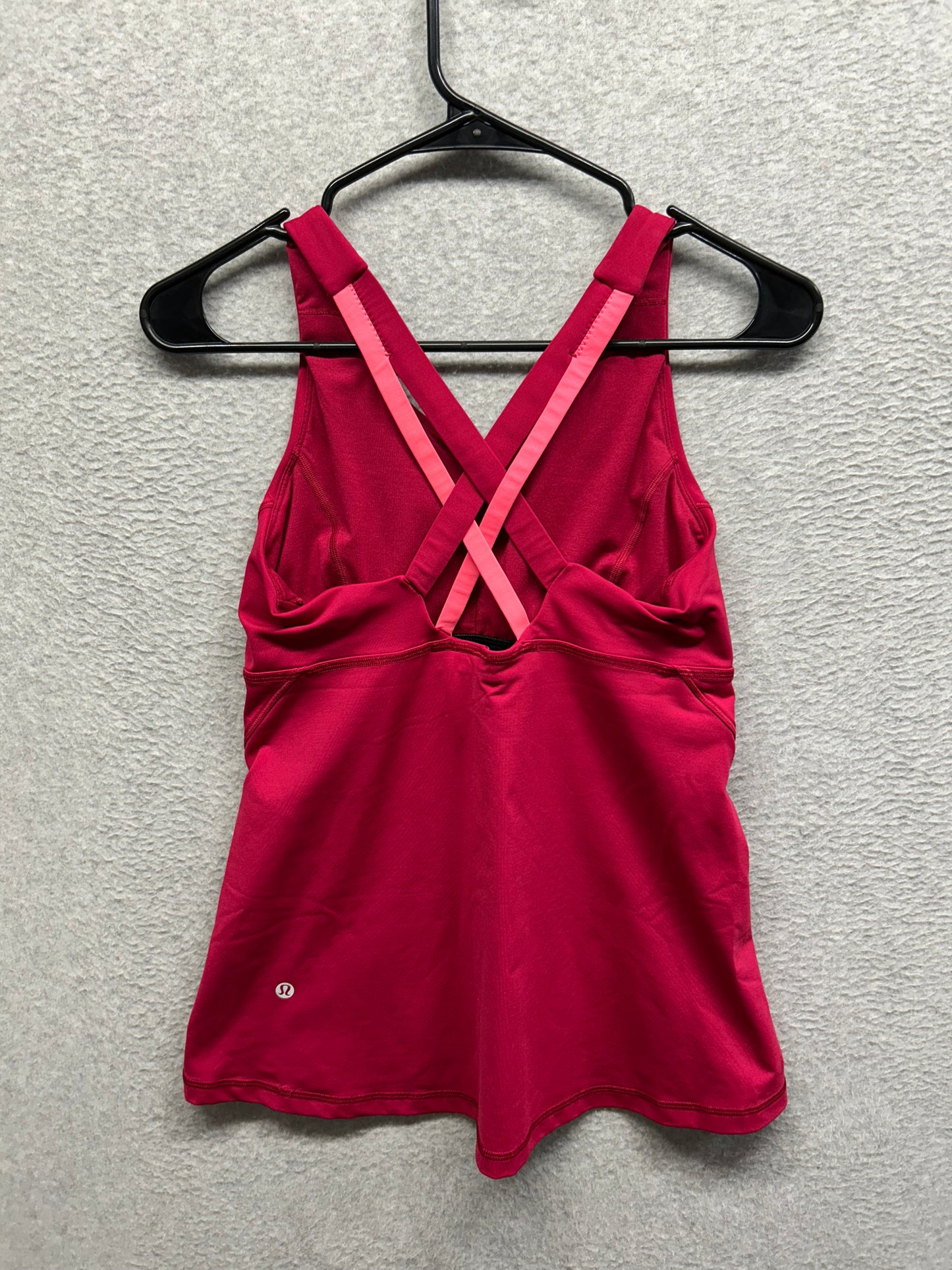 Lululemon Stash N Run Tank Size 6 Ruby Red / Glossy