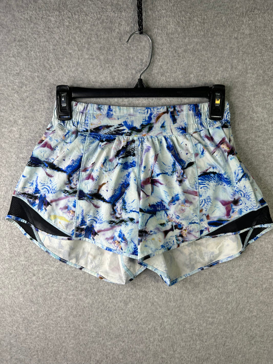 Lululemon Hotty Hot Short II 4" Size 6 Exposure Crystallize Multi / Black