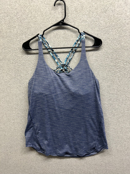 Lululemon Moment To Movement 2-In-1 Tank Size 12 Heathered Thunder Blue