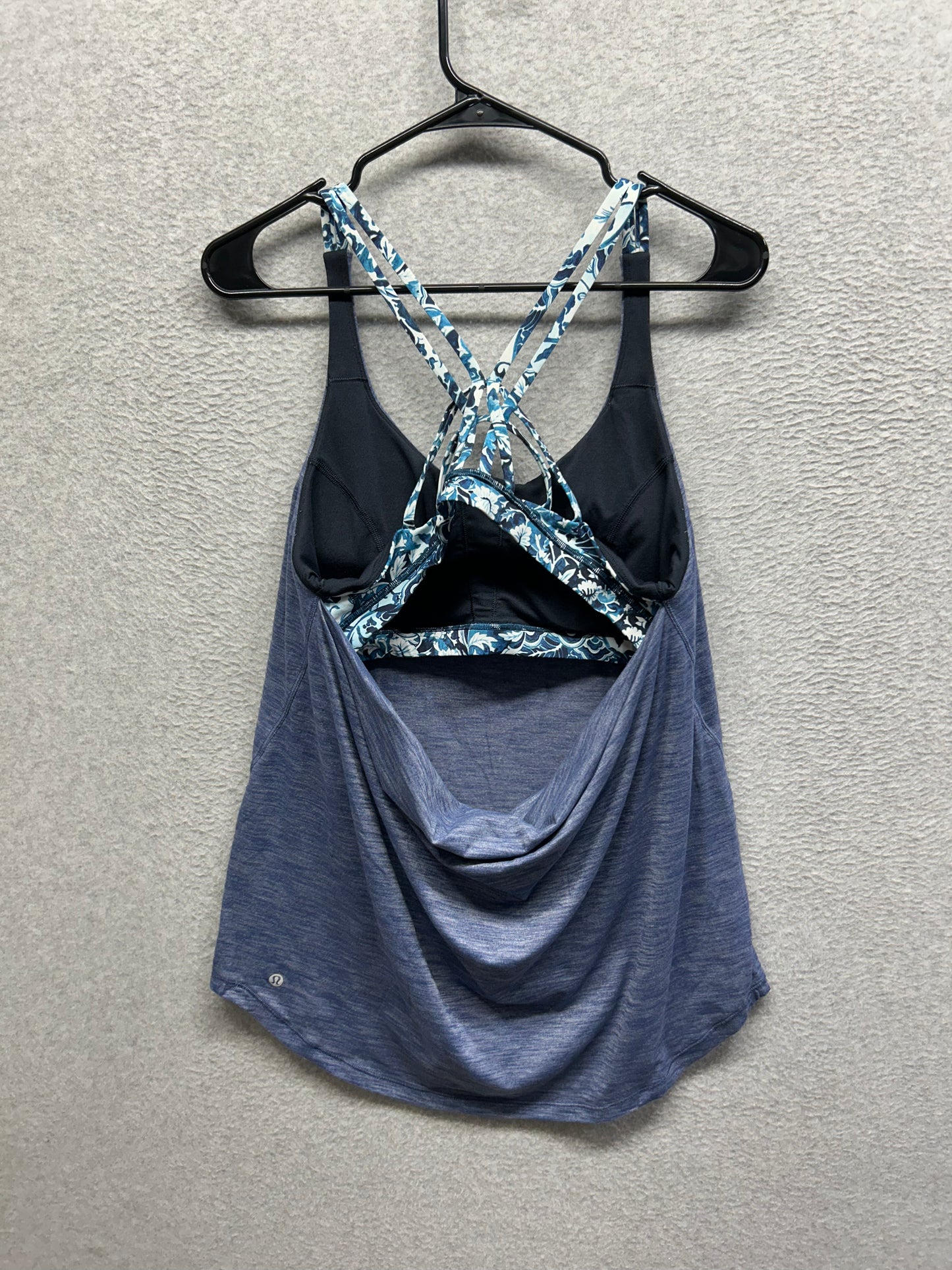Lululemon Moment To Movement 2-In-1 Tank Size 12 Heathered Thunder Blue