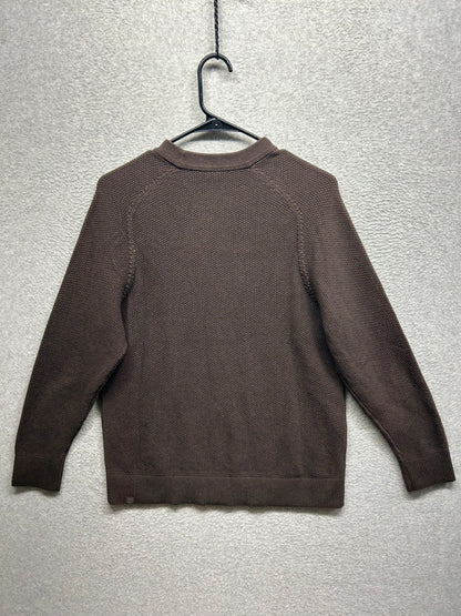 Lululemon Textured Knit Crewneck Sweater Size Small Heathered Brown