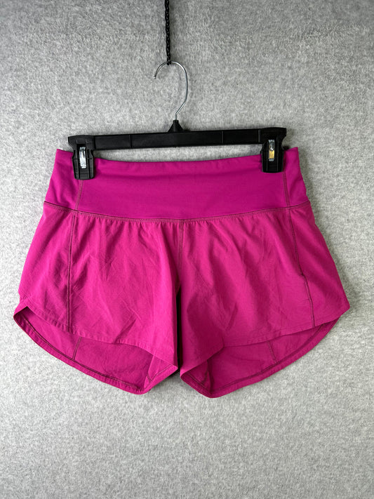Lululemon Speed Up Short Long 4" Size 4 Ripened Raspberry