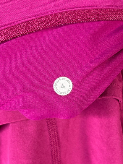 Lululemon Speed Up Short Long 4" Size 4 Ripened Raspberry