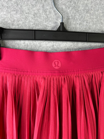 Lululemon Varsity High-Rise Pleated Tennis Skirt Size 8 Glaze Pink (Square Dot)