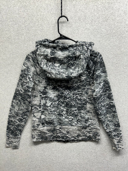 Lululemon Scuba Hoodie Light Cotton Fleece Size 8 Masked Lace Starlight Black