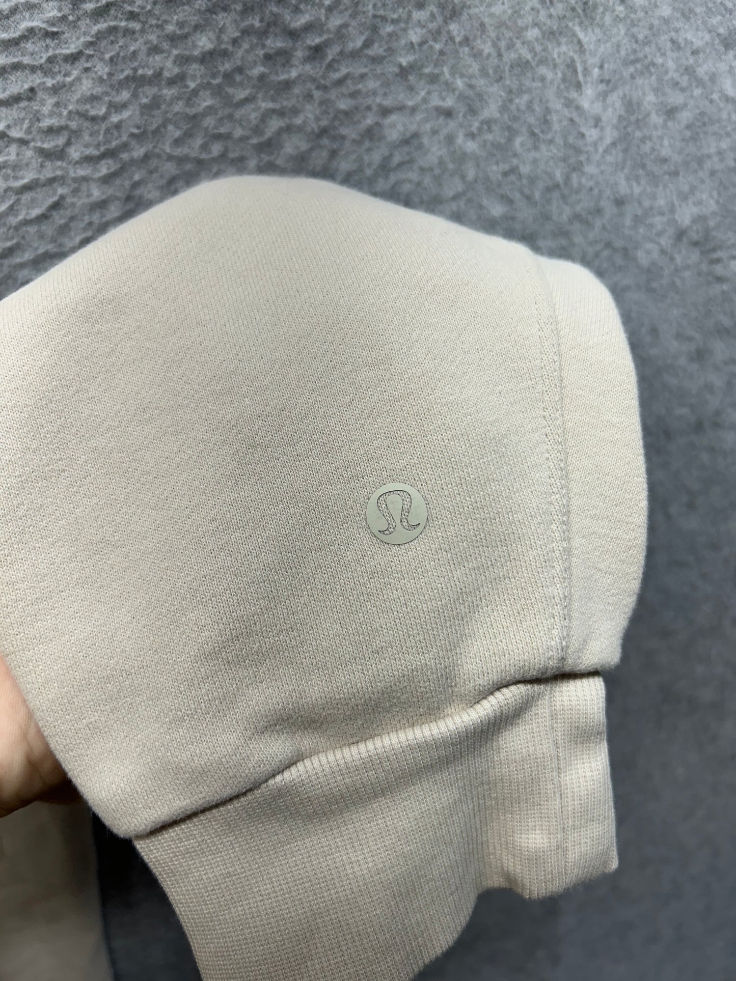 Lululemon Steady State Pullover Hoodie Size Large (Square) Light Ivory