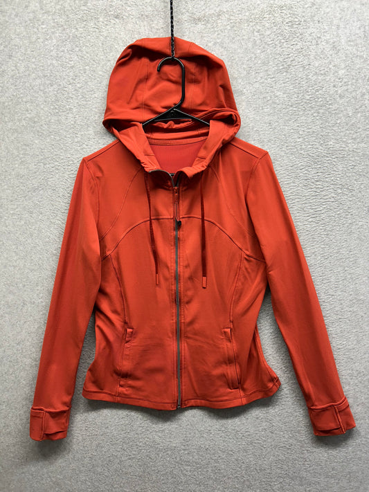 Lululemon Hooded Define Jacket Nulu Size 12 Red Rock
