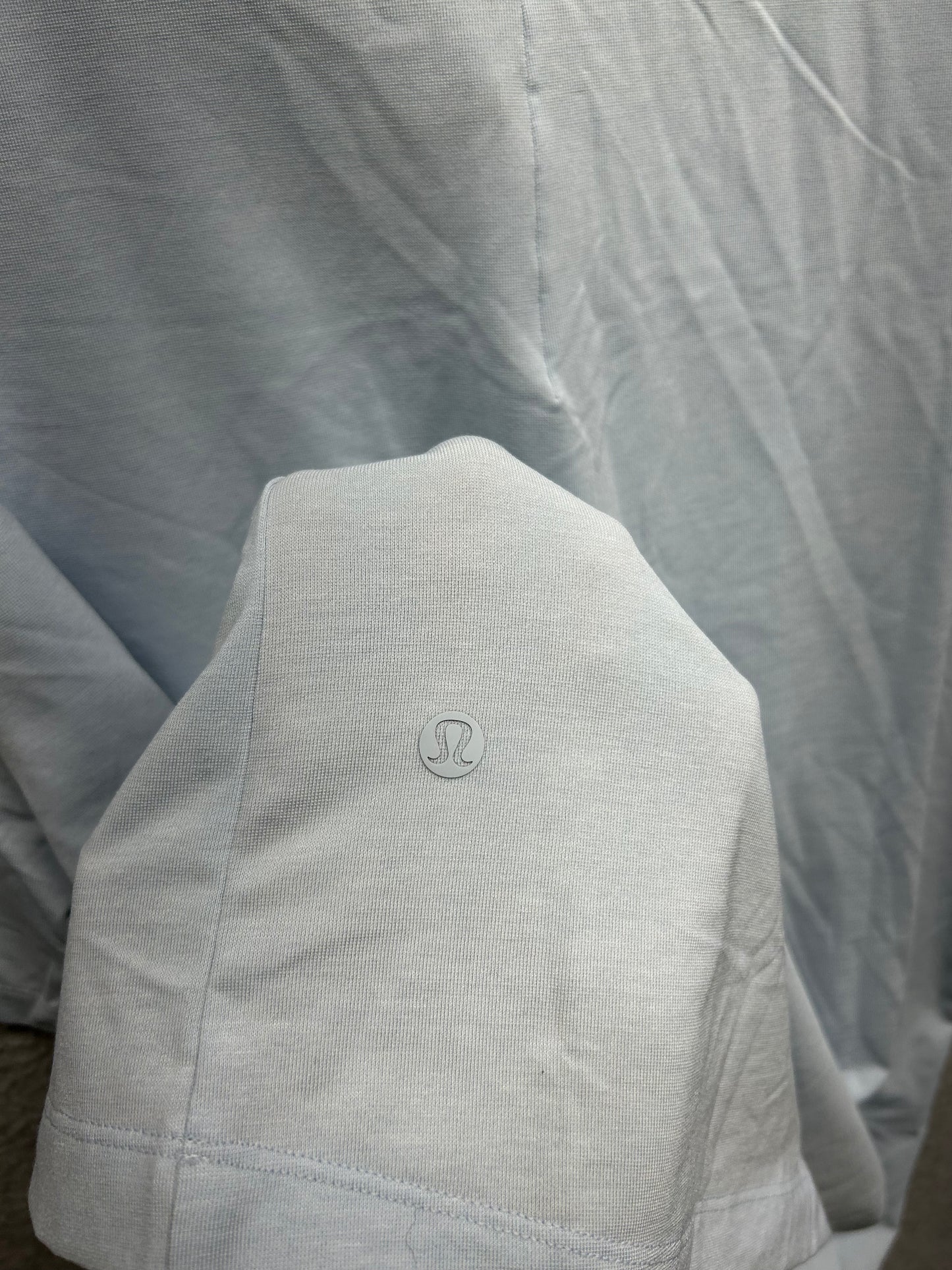 Lululemon Evolution Short Sleeve Polo Shirt Size XL Heathered Starch Blue