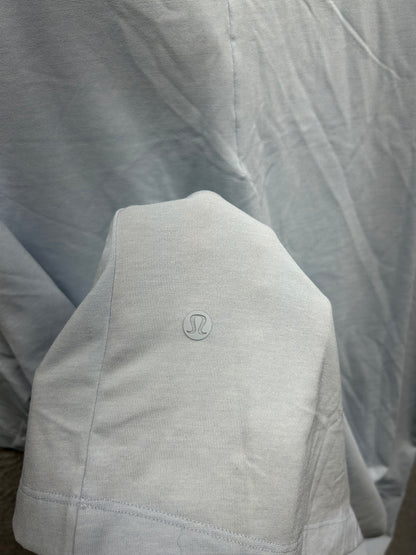 Lululemon Evolution Short Sleeve Polo Shirt Size XL Heathered Starch Blue