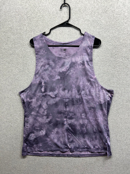 Lululemon Always Agile Tank Top Size XL Diamond Dye White Dusky Lavender