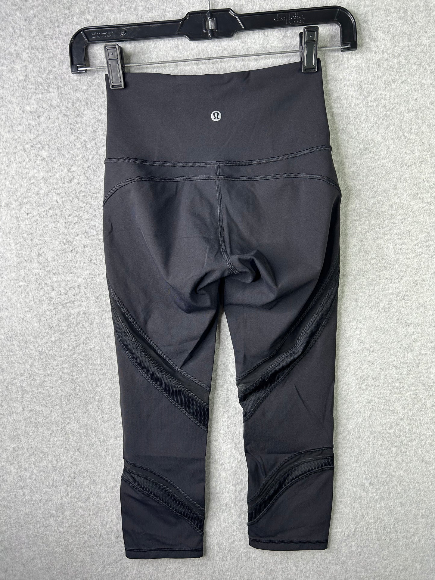 Lululemon Wunder Under High-Rise Crop 20" Mesh Size 2 Black