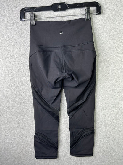 Lululemon Wunder Under High-Rise Crop 20" Mesh Size 2 Black