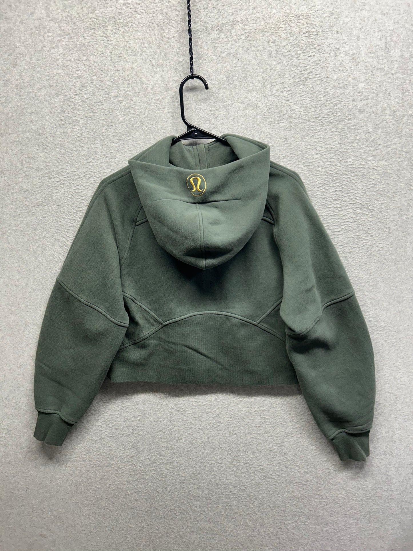 Lululemon Scuba Oversized Half Zip Hoodie Gold Zip Size XS/S (Square) Dark Forest